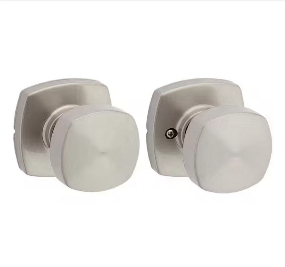 Kwikset Arroyo Satin Nickel Hall/Closet Knob with Soft Modern Rose